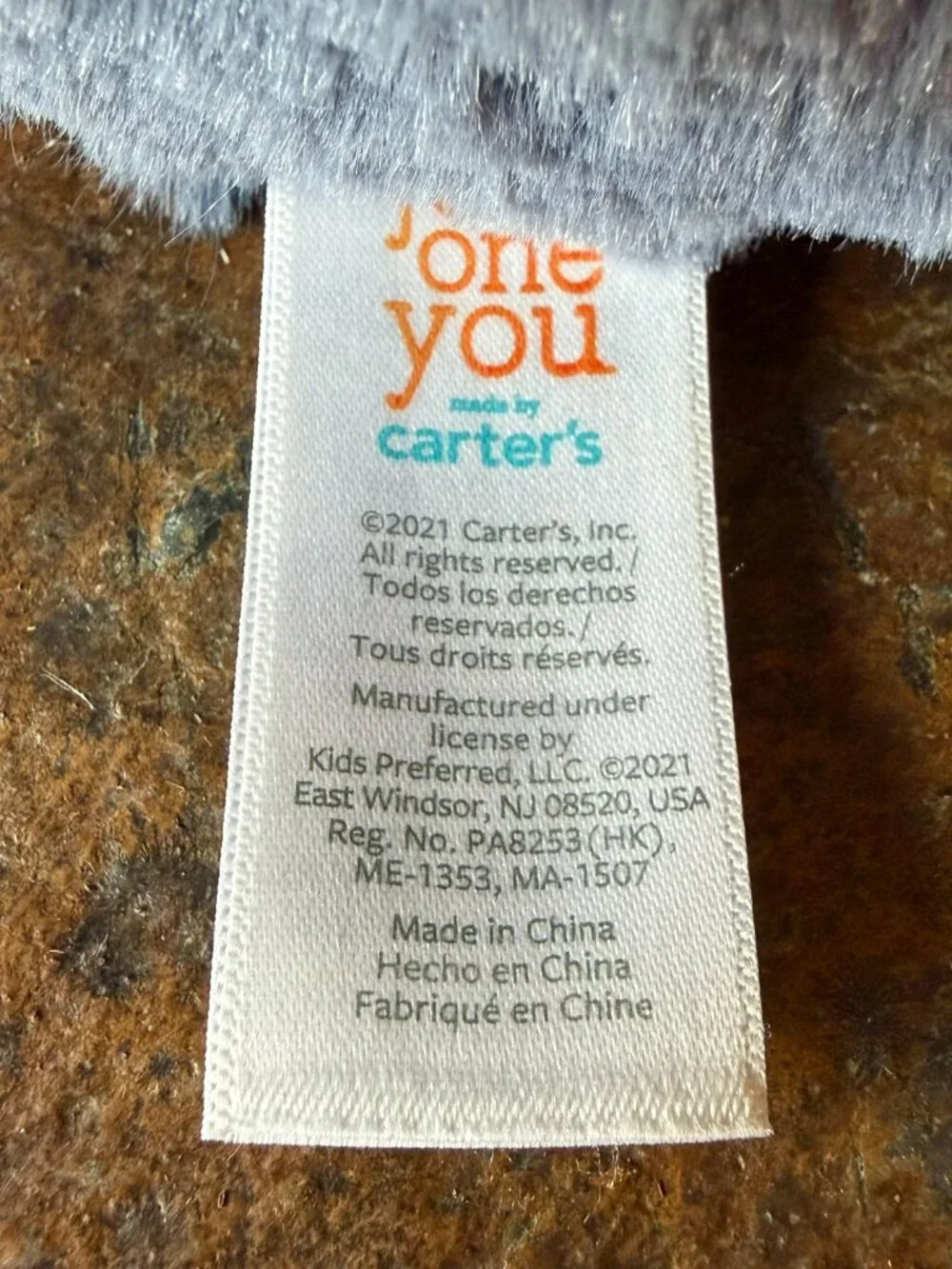 Carter's Just One You blue dinosaur plush 11